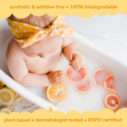 Miniatura 3 de Arau Baby Jabón corporal de espuma, repuesto de aroma cítrico, gel corporal espumoso natural a base de plantas para bebés, bebés y niños pequeños