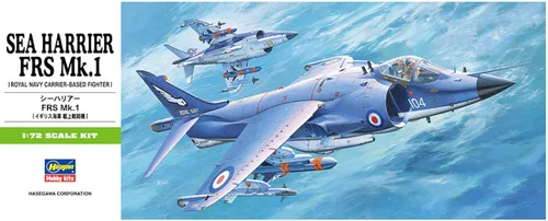 Miniatura 3 de Hasegawa 1:72 Escala Sea Harrier FRS MK.1 Modelo Kit