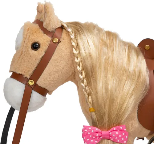 Miniatura 7 de HollyHOME Caballo Palomino de Peluche Animal Bonito Poni Juguete de Peluche Juego de Simulación Caballo 11 pulgadas Beige