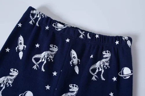 Miniatura 6 de Dolphin&Fish Pijamas de algodón para niños, conjunto de pantalones cortos de verano para niños, ropa de dormir