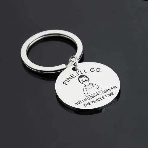 Miniatura 4 de TGBJE Bob, regalo de los fans de Bob's Gift Belcher Gift I'll Go But I'm Gonna Quplain The Whole Time Llavero de los fanáticos del juego