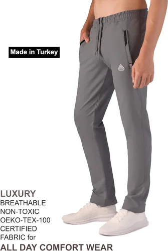 Miniatura 2 de SCR - Pantalones deportivos para hombre, pantalones atléticos de entrepierna larga color negro, gris y azul marino, 30L 32L 34L 36L 38L