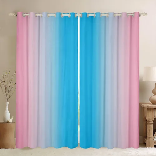 Miniatura 30 de jejeloiu Cortinas rojas y negras para dormitorio (2 paneles, 38 x 45 pulgadas) con líneas geométricas de rayas 30% a 50% cortinas opacas para niños
