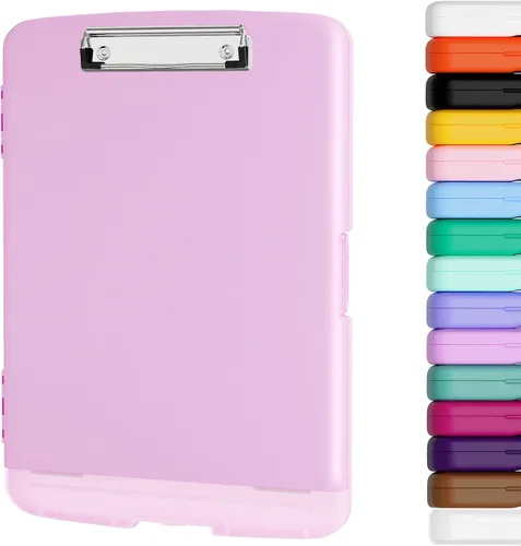 Piasoenc Portapapeles con almacenamiento, caja de organización de 8.5 x 11 pulgadas con soporte para bolígrafo y carpeta de papel legal A4, folio y