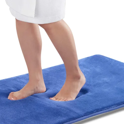 Miniatura 25 de Alfombra de Baño de Espuma Viscoelástica Antideslizante Absorbente Súper Acogedora de Terciopelo para Baño (17 pulgadas X 24 pulgadas, Autumn Glaze)