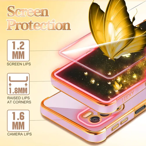 Miniatura 3 de Coralogo Funda para Moto G Stylus 5G 2022 (no compatible con 4G), diseño de mariposas para mujeres y niñas, bonito diseño de mariposas chapadas