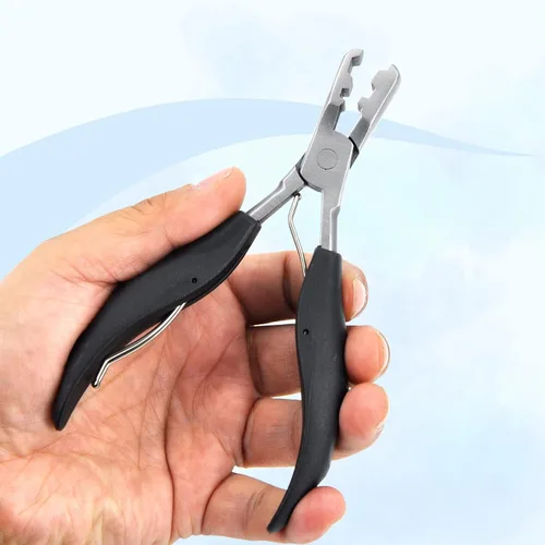 Miniatura 6 de Fusion Bond - Herramienta aplastadora para extensiones de cabello de queratina con punta plana, alicates para extensiones de cabello preunidas