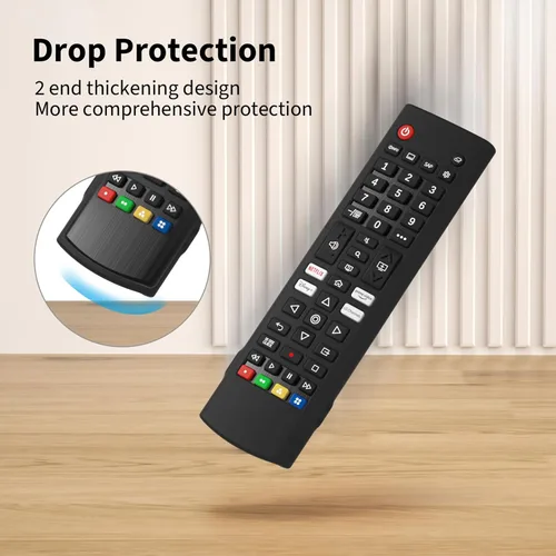 Miniatura 3 de Funda protectora de silicona Hi Color para mando a distancia de LG TV AKB75095307 AKB75375604 AKB74915305. Funda protectora de silicona para LG Negro