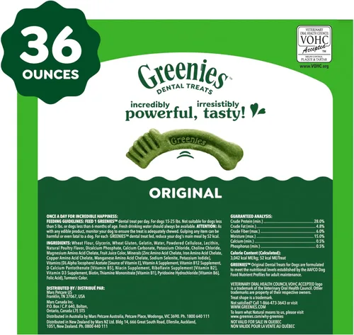 Miniatura 10 de Greenies - Golosinas naturales para la salud dental de perros pequeños, sabor original, paquete de 36 onzas (60 unidades)