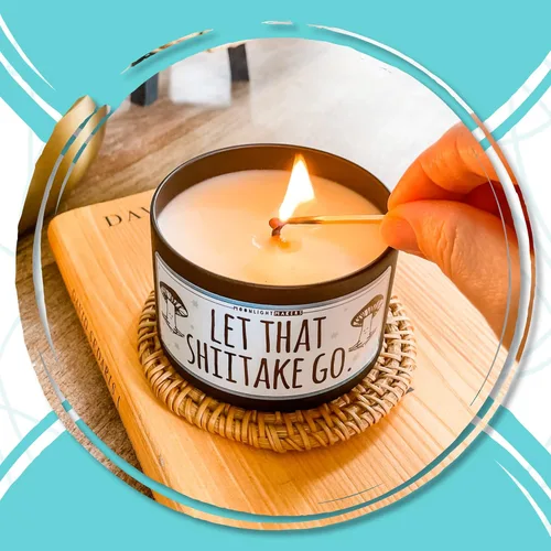 Miniatura 4 de Moonlight Makers Fancy Matches in Jar - 50 fósforos de seguridad de madera, tarro decorativo de vidrio con golpeador, soporte reutilizable, tapa Rosa