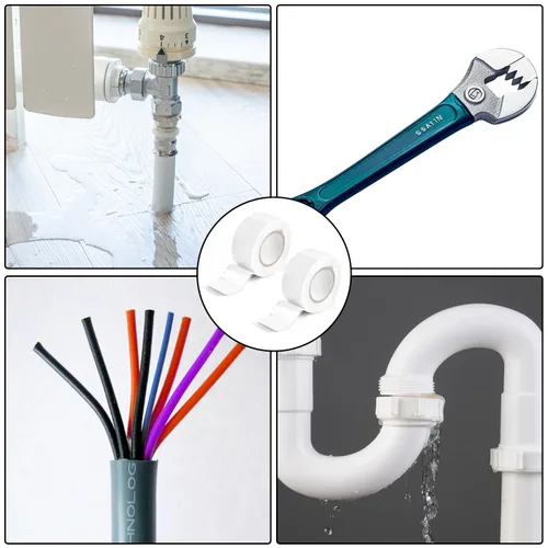 Miniatura 7 de BOXOB 2 rollos de cintas de silicona autofusibles, 1 pulgada x 10 pies, cinta de silicona de fusión autosellante impermeable, cinta de reparación