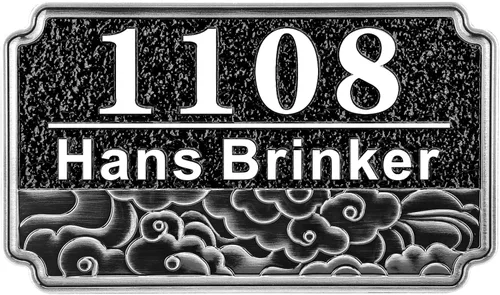 Miniatura 63 de Letrero de dirección personalizado, placa de dirección de número de casa, placa de dirección personalizada, metal o latón antiguo acrílico