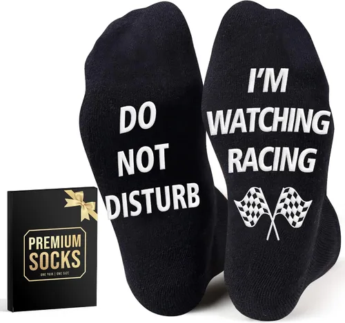 Miniatura 15 de VICRAZY Coche de Carreras, Calcetines de Coche Deportivo para Hombres, Mujeres - Regalos de Fórmula 1, Calcetines de Carreras, Rellenos de Media