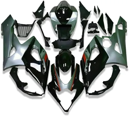 Miniatura 22 de Carenado de carrocería negro brillante de plástico apto para Suzuki 2005 2006 GSXR 1000 inyección ABS nuevo Aftermarket Kit Kit GSXR-1000 05 06 01
