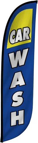 Miniatura 30 de LookOurWay Bandera de plumas, bandera publicitaria de 12 pies de alto para promoción de negocios y eventos, solo bandera, detalles automáticos