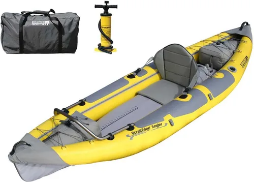 Miniatura 7 de Advanced Elements StraitEdge™ Angler Inflatable Kayak - AE1006-ANG Fishing Kayak with Rod Holders and Bag and Pump