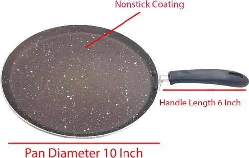 Miniatura 7 de Dosa Pan de inducción multiusos Dosa Pan – Tawa antiadherente para Dosa, crepes, panqueques, chapati, roti y tortilla Ligero 10 pulgadas