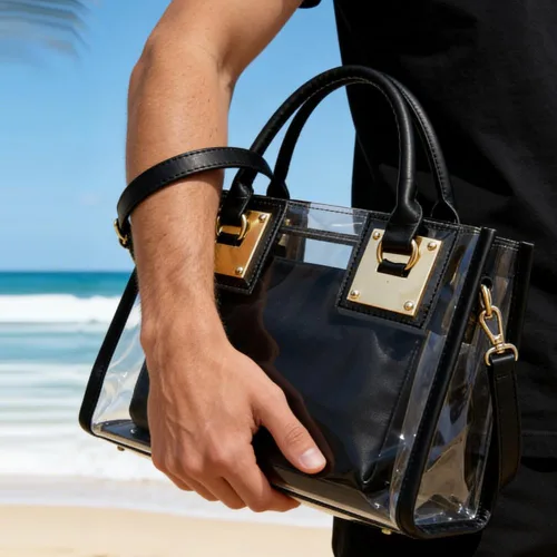 Miniatura 4 de Cooba Bolso transparente para mujer, 2 unidades, de jalea transparente