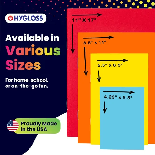 Miniatura 6 de Hygloss Libros en blanco – Paquete de 10 unidades – 5.5 x 8.5 pulgadas A5 colores surtidos – Libros en blanco de tapa blanda para que los niños