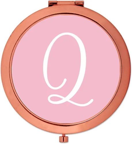 Miniatura 14 de Andaz Press Espejo compacto de oro rosa, regalo de boda de dama de honor, rosa rubor, paquete de 1, despedida de soltera, despedida de soltera, Maid