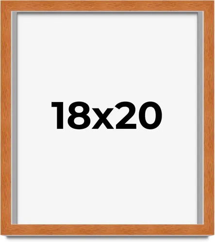 Miniatura 325 de Marco de 3 x 3 pulgadas, marco de madera maciza de nuez miel tradicional marrón Ancho de moldeo de 0.875 pulgadas Profundidad de conejo de 0.875
