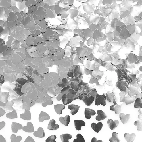 Miniatura 16 de Confeti de mesa de corazón burdeos – Confeti metálico en forma de corazón de papel de aluminio para el día de San Valentín, confeti de Mylar