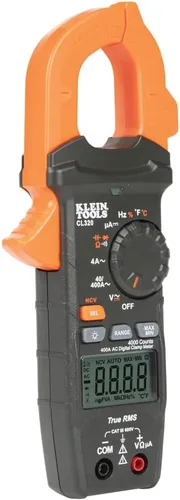Miniatura 8 de Klein Tools CL320 - Medidor de pinza digital de HVAC, rango automático de 400 amperios CA, voltaje AC/DC, TRMS, microamperios de CC, resistencia