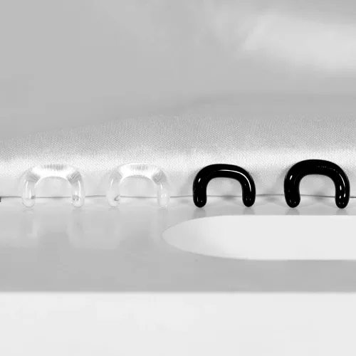 Miniatura 7 de 2 retenedores de cristal para el tabique de 16G, 14G, 12G, 10G, 8G, invisibles, en forma de U, con juntas tóricas, hipoalergénicos para el trabajo