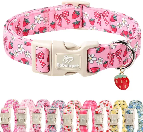Miniatura 61 de Collar de otoño para perro, lindo collar de cachorro con hojas de otoño, ligero, cómodo, ajustable, para mascotas pequeñas, medianas y grandes
