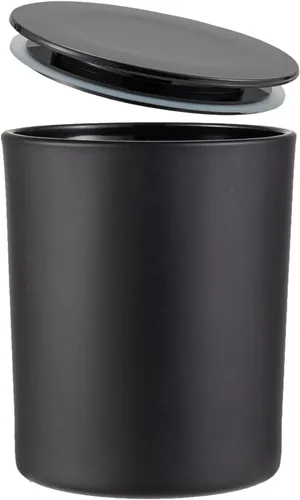 CandMak Tarros para velas, paquete de 20 recipientes de vidrio vacíos de 6 onzas, tarros a granel con tapas negras para hacer velas (negro mate)