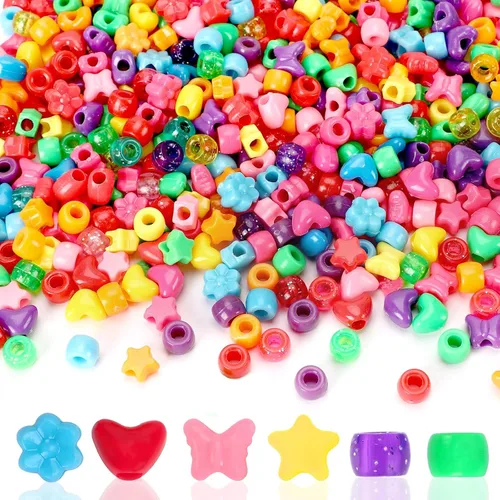 Miniatura 16 de UPINS 1200 cuentas de poni con purpurina de Navidad a granel para collares, pulseras, aretes, joyería, suministros de decoración de fiesta de 3