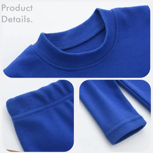 Miniatura 8 de Conjunto de ropa interior térmica para niños pequeños, pijamas largos para niños, 3-7 años