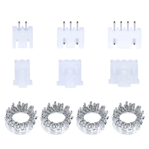 Miniatura 94 de CQRobot JST EL 4.5 mm de paso 2 pines conector electrónico IC macho, enchufes hembra carcasa y kit de terminales de crimpado en T macho/hembra. 50