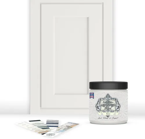 Miniatura 23 de Pintura TODO EN UNO, Abbey (gris cálido), Muestra de 8oz - Pintura duradera para gabinetes y muebles. Imprimación y capa superior incorporadas,