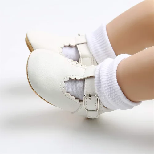 Miniatura 149 de RVROVIC Mocasines de princesa para bebé, zapatos brillantes de Mary Jane, zapatos de cuna de suela suave y ligera de primera calidad, zapatos