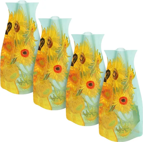 MODGY Florero expandible, plástico decorativo moderno plegable impreso jarrones para centros de mesa para bodas, mesa de comedor, decoración del