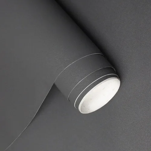 Miniatura 9 de Homease Papel Tapiz Negro Sólido 24 x 196 pulgadas Papel de Contacto Negro Mate Grueso Papel Tapiz Decorativo Despegar y Pegar para Forro de Estante