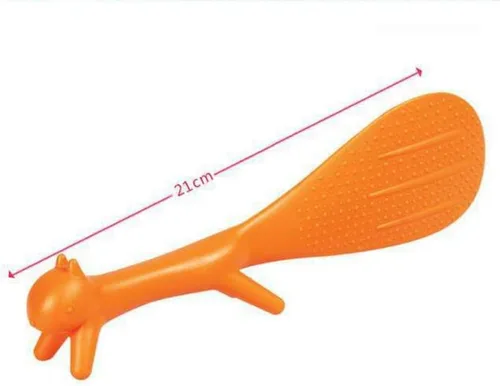 Miniatura 4 de AKOAK 3 piezas creativas herramientas de cocina para el hogar, encantadora cuchara de pie con forma de ardilla, cuchara de arroz antiadherente