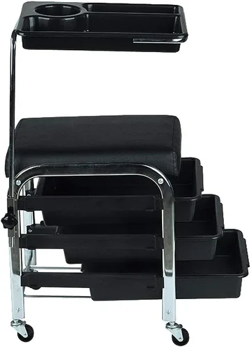Miniatura 5 de Salón móvil Peluquería Peluquería Belleza Almacenamiento Carrito Manicura Uñas Cabello Herramienta Carrito Silla Pedicura Taburete Mesa