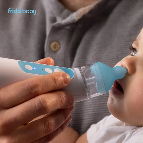 Miniatura 2 de Frida Baby Aspirador Nasal Eléctrico NoseFrida para Bebé, Succionador de Nariz para Bebé y Niño Pequeño, Aspirador Nasal Mejorado para Congestión +