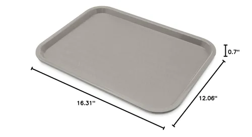 Miniatura 7 de Carlisle FoodService Products Cafe Fast Food - Bandeja para cafetería con superficie estampada para cafeterías, comida rápida y comedor, plástico