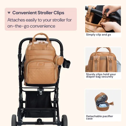 Miniatura 70 de BabbleRoo - Mochila para pañales - Bolso de viaje con artículos esenciales para bebés - Mochila multifunción resistente al agua, bolso de viaje