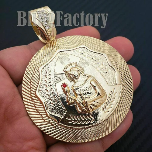 Miniatura 4 de Blingfactory - Collar con colgante de Santa Bárbara de hip hop, 0.472in, 18.0in