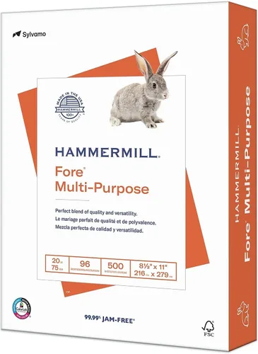 Miniatura 10 de Hammermill Fore Papel para impresora, papel para copias multiusos de 20 lb, 8.5 x 14 - 1 resma (500 hojas) - blancura 96, fabricado en Estados