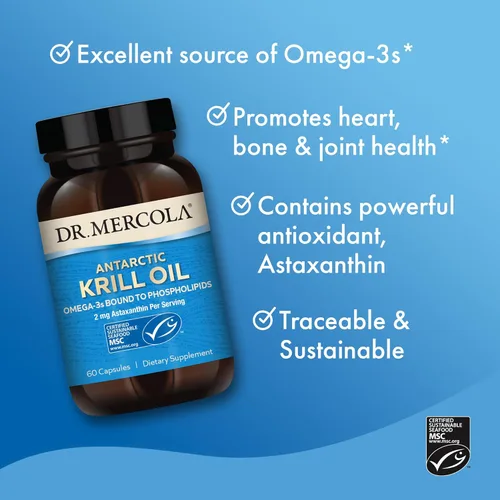 Miniatura 4 de Aceite de krill de Dr. Mercola, 0,035 oz por porción, 60 comprimidos, 1