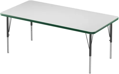 Miniatura 19 de Correll - Mesa rectangular de 24 x 36 pulgadas, mesa de actividades superior de borrado en seco, altura ajustable (19 a 29), laminado de alta