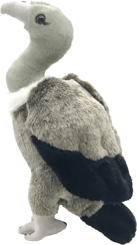 Miniatura 4 de JIANEEXSQ Linda vida como buitre de peluche, juguete de simulación de buitre cineroso, regalo de cumpleaños para niños, 14 pulgadas