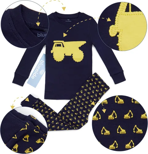 Miniatura 2 de Boys Pajamas Vehicle 2 Piece 100% Super Soft Cotton by Bluenido (12m-8y)
