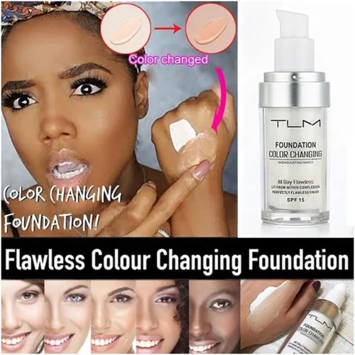 Miniatura 2 de TLM - Juego de 5 piezas de maquillaje que cambia de color, líquido mate, cobertura completa, control de aceite, cubierta invisible transpirable
