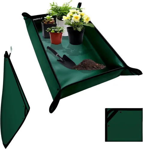 Miniatura 35 de Tapete grande de trasplante de plantas, tapete grueso impermeable para macetas, tapete de jardinería para suculentas, tapete portátil